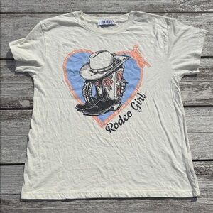 Letluv Anthropologie Rodeo Girl T-shirt Western Rodeo size Small‎ NWOT cowgirl